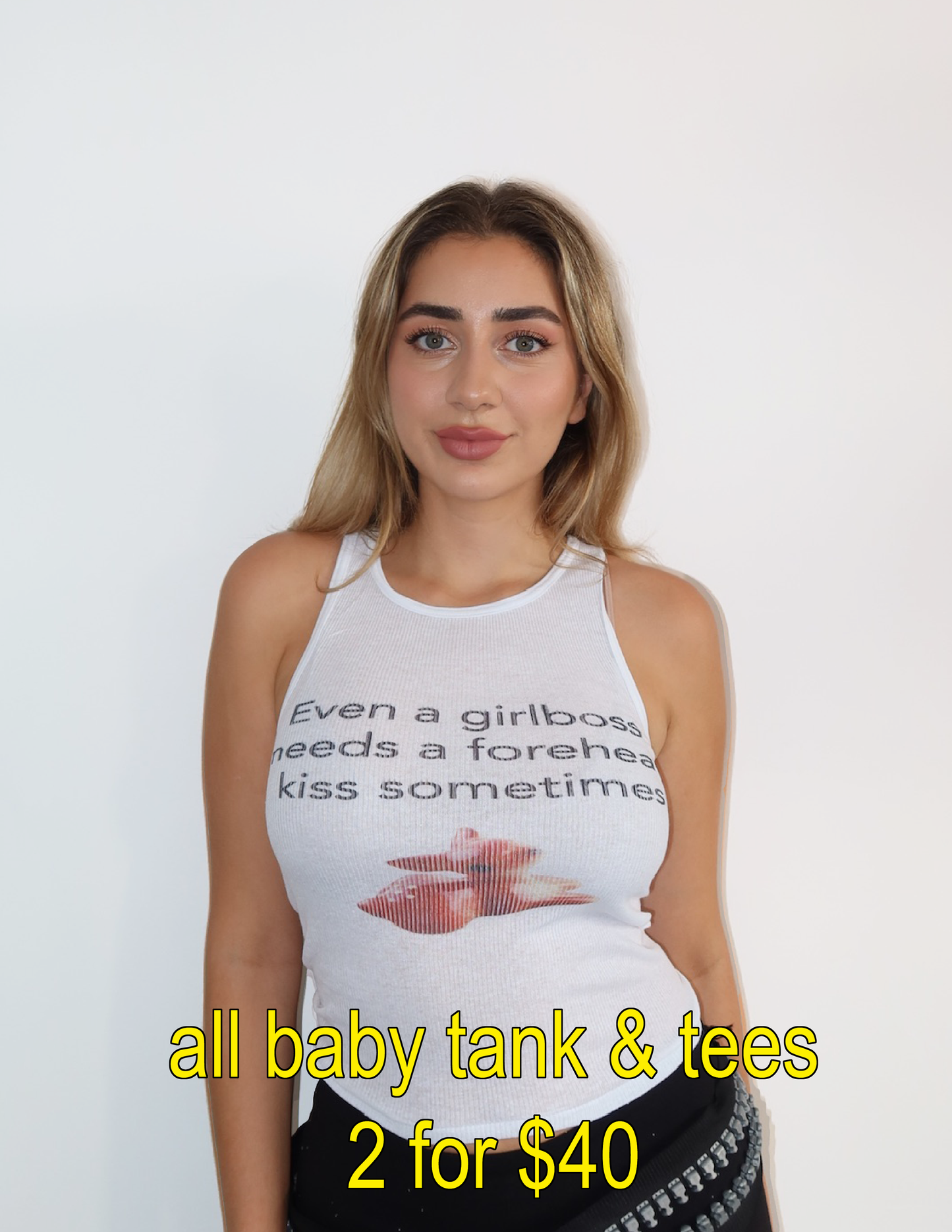 Even A Girlboss Needs A Kiss Baby Tank