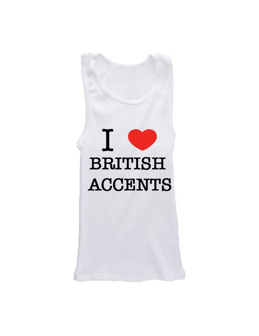 I Love British Accents Baby Tank